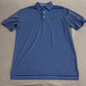 Masters Navy and White Striped Polo Shirt